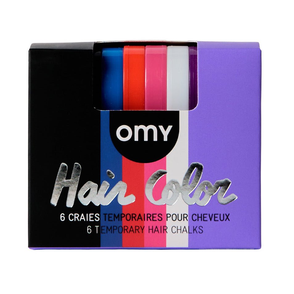 Hair Chalk Wicked - set van 6 haarkrijtjes - Kinderschmink en tattoos Omy - In den Olifant