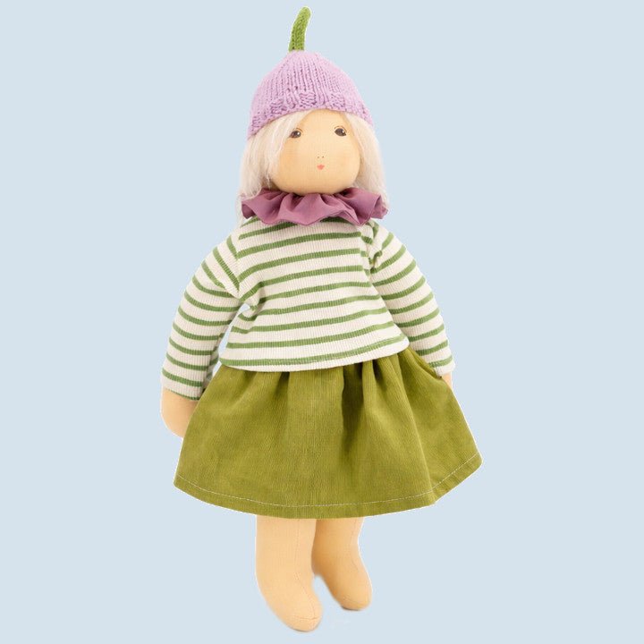 Handgemaakte Aankleedpop Blütenkind Ida - 38 cm - Lappenpoppen Nanchen Natur - In den Olifant