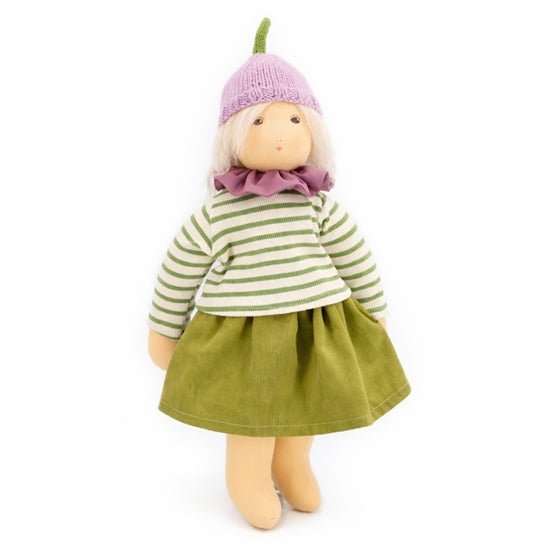 Handgemaakte Aankleedpop Blütenkind Ida - 38 cm - Lappenpoppen Nanchen Natur - In den Olifant