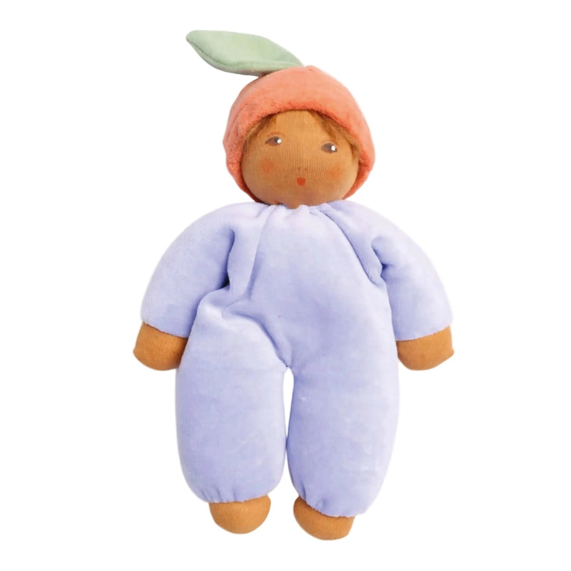 Handgemaakte Eerste Pop Blütenbaby Lavendel - 22 cm - Lappenpoppen Nanchen Natur - In den Olifant