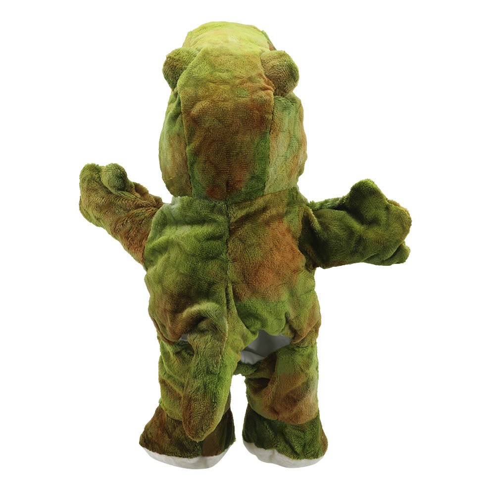 Handpop Knuffel T - Rex - Eco Walking Puppets - Handpoppen The Puppet Company - In den Olifant