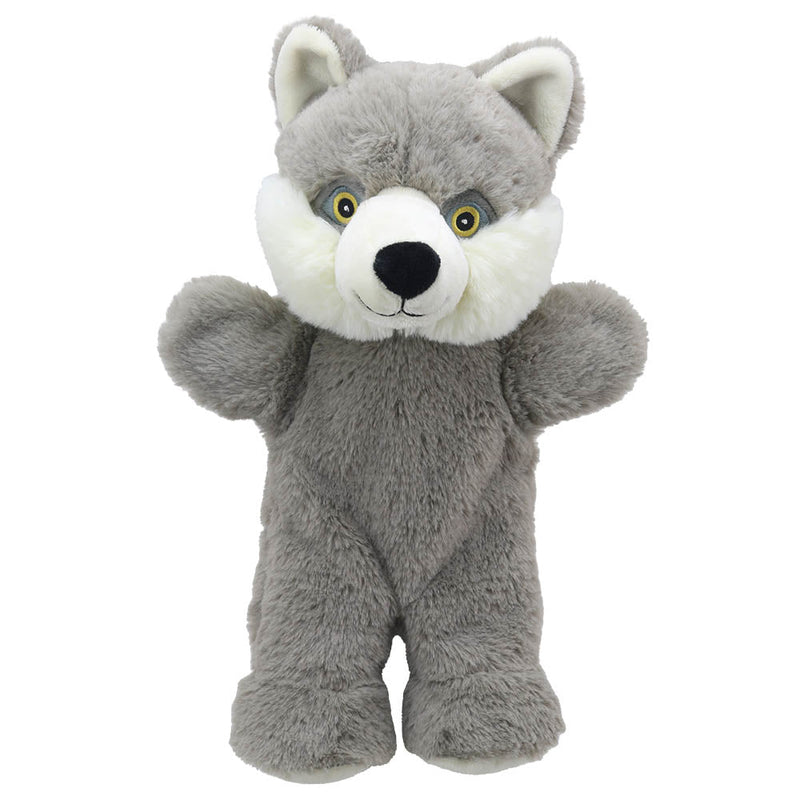 Handpop Knuffel Wolf - Eco Walking Puppets - Handpoppen The Puppet Company - In den Olifant