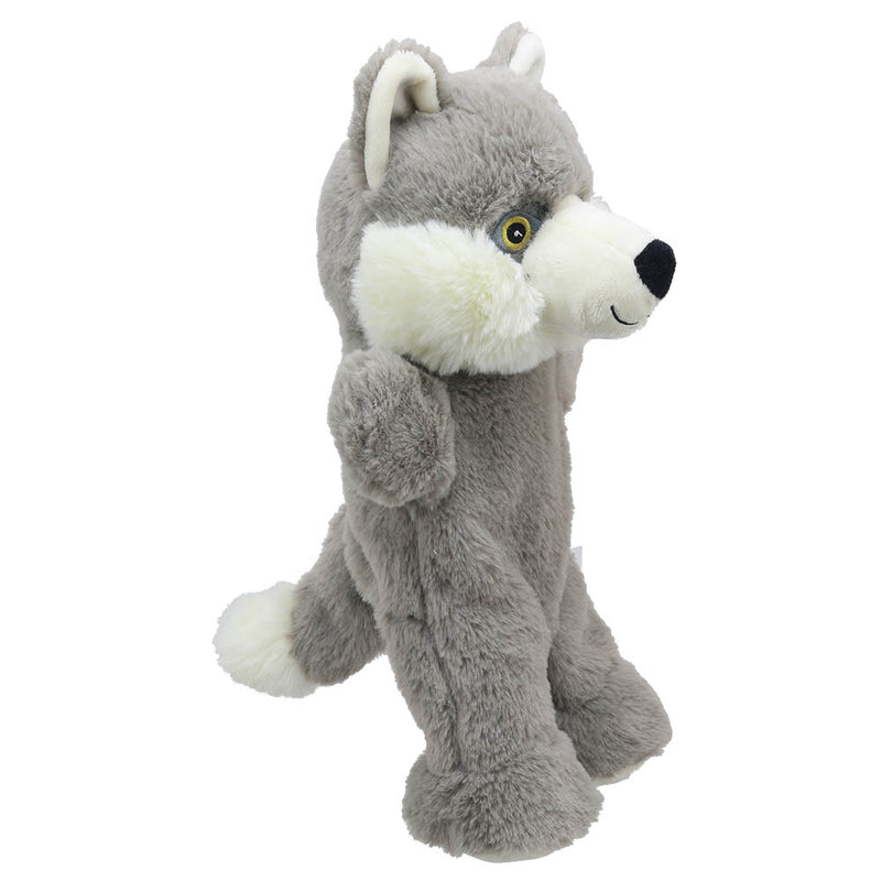 Handpop Knuffel Wolf - Eco Walking Puppets - Handpoppen The Puppet Company - In den Olifant