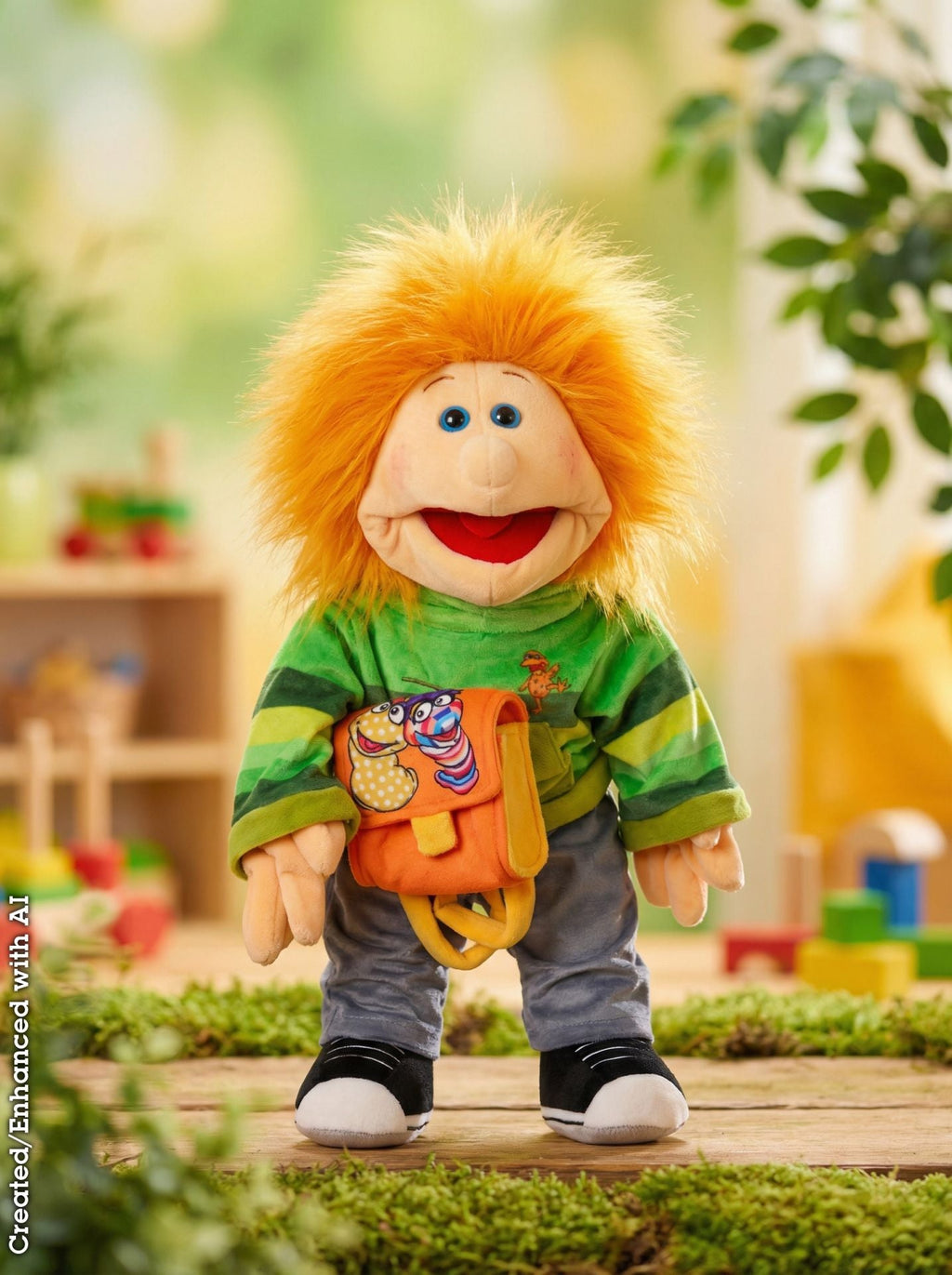 Handpop Mattis - 45 cm - Handpoppen Living Puppets - In den Olifant
