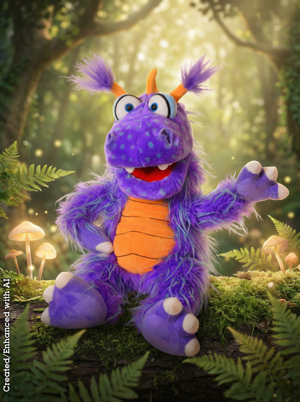 Handpop Ratschepü - 52 cm - Handpoppen Living Puppets - In den Olifant