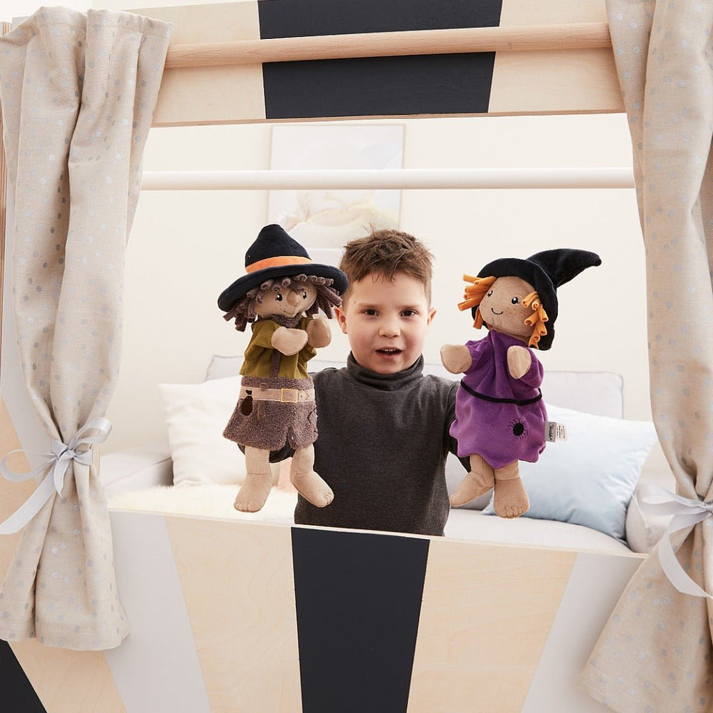 Handpop Voor Kinderen Heks - 34 cm - Handpoppen Sterntaler - In den Olifant