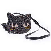 Handtas Cat's Meow Black Chunky Glitter Kitty Purse - Tassen en portemonnees Great Pretenders - In den Olifant