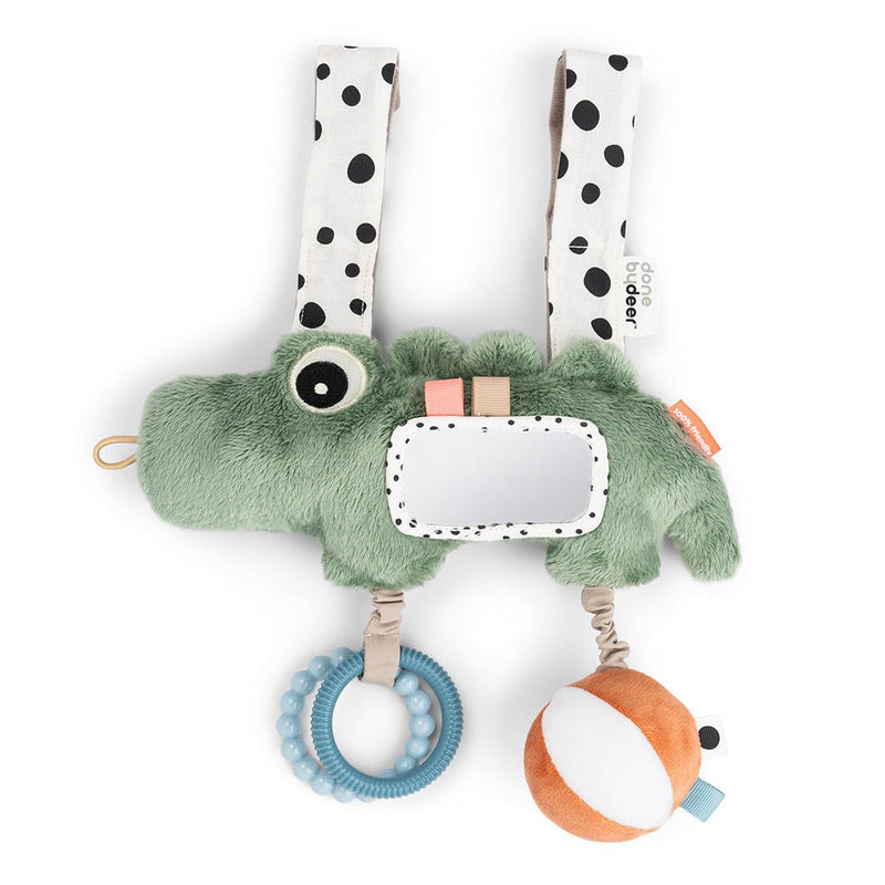 Hangspeeltje Hanging activity toy Croco Green - Wagenspanners Done by Deer - In den Olifant