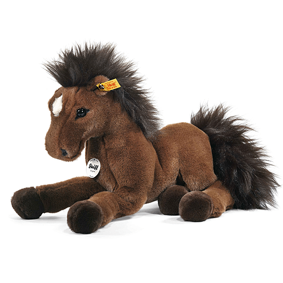 Knuffel Paard Hanno Dangling Hanoverian Dark Brown - 35 Cm