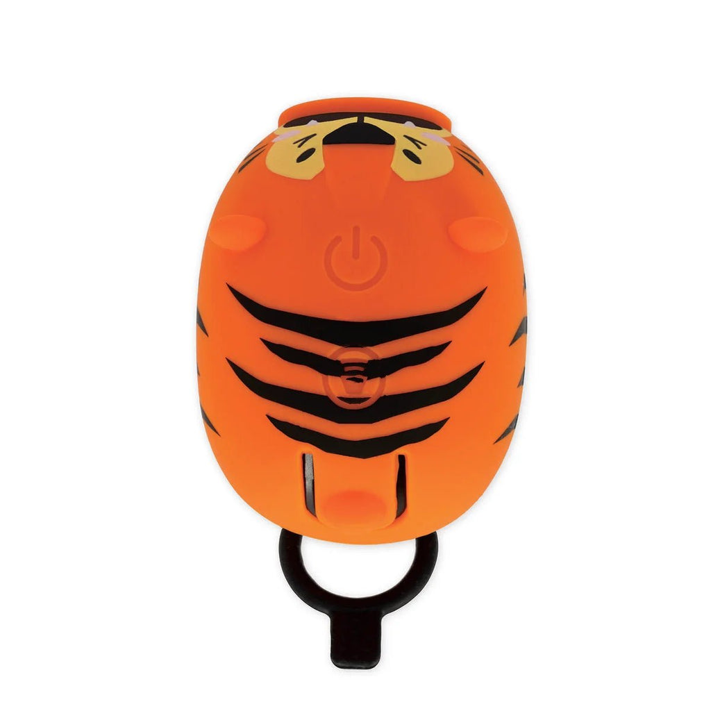 Herlaadbaar fietslampje met bel - Tiger - Fietsaccessoires Legami - In den Olifant