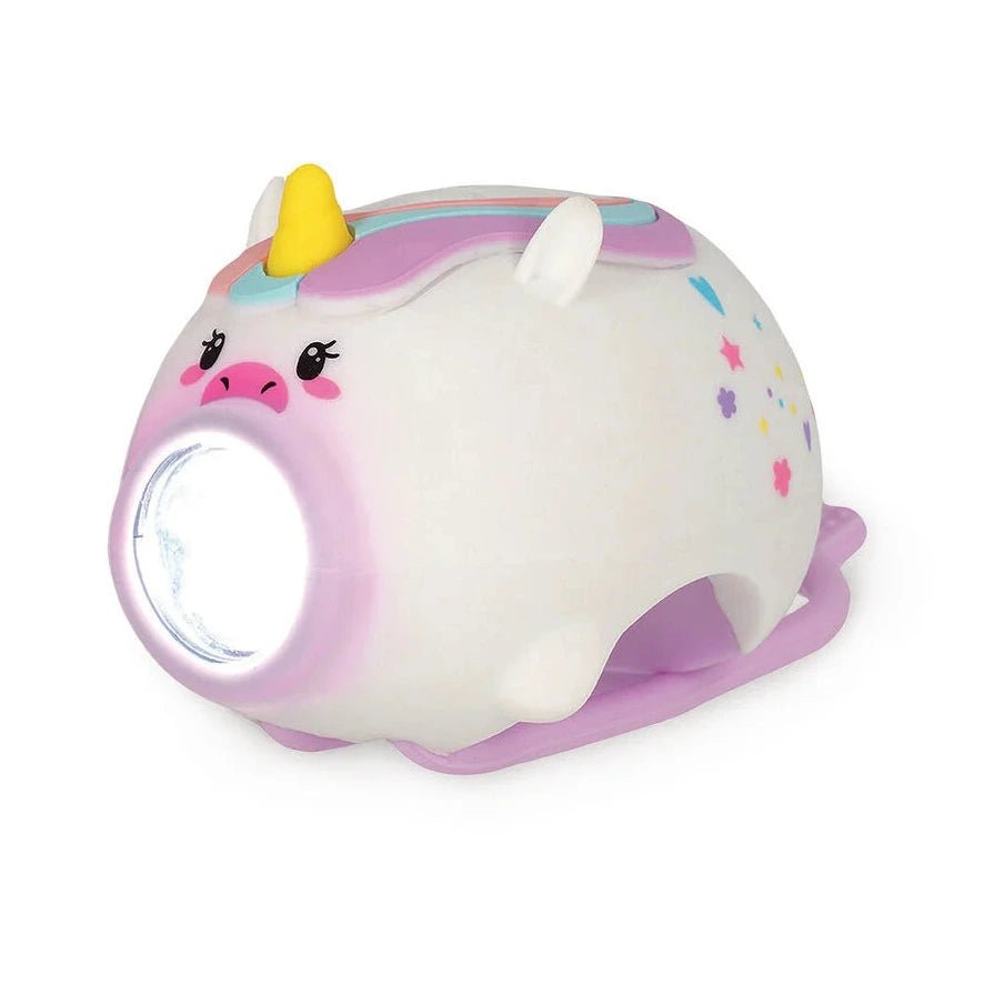 Herlaadbaar fietslampje met bel - Unicorn - Fietsaccessoires Legami - In den Olifant