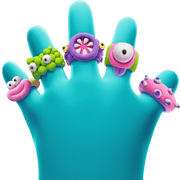 Hey Clay Bijoux Alien Rings - 3 potjes - Boetseren Hey Clay - In den Olifant