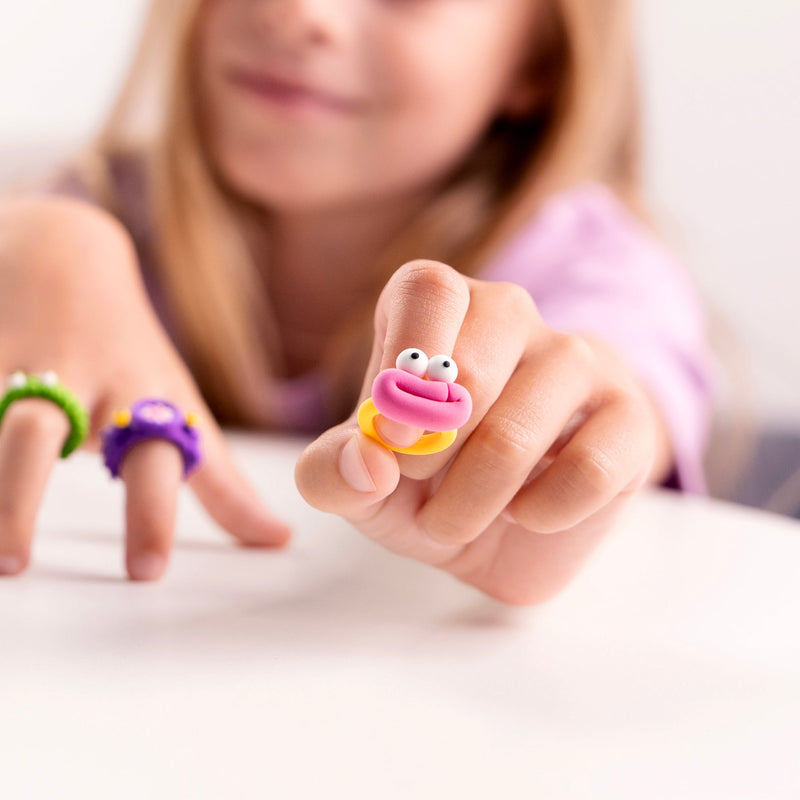 Hey Clay Bijoux Alien Rings - 3 potjes - Boetseren Hey Clay - In den Olifant