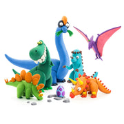 Hey Clay boetseerset Dinos - 15 potjes - Boetseren Hey Clay - In den Olifant