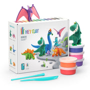 Hey Clay boetseerset Dinos - 15 potjes - Boetseren Hey Clay - In den Olifant