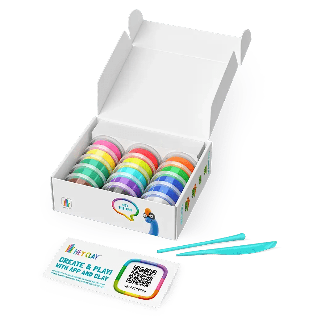 Hey Clay boetseerset Dinos - 15 potjes - Boetseren Hey Clay - In den Olifant