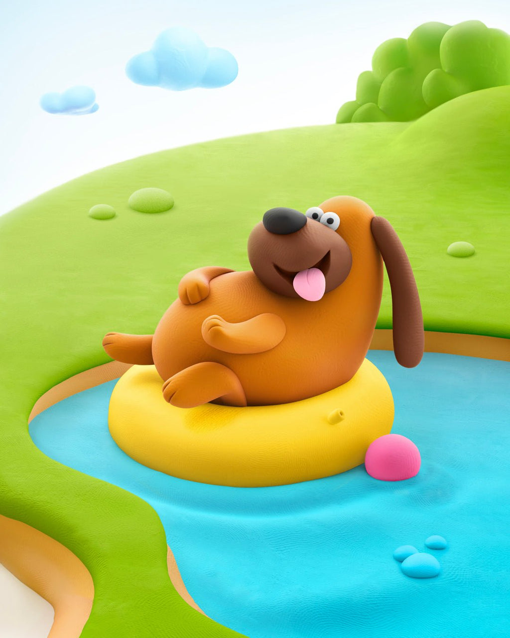 Hey Clay boetseerset Dog Duddies - 15 potjes - Boetseren Hey Clay - In den Olifant