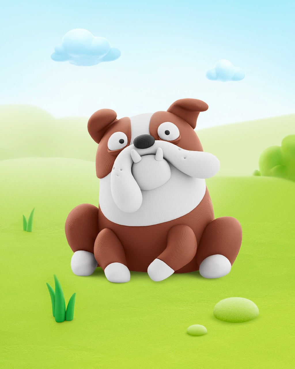 Hey Clay boetseerset Dog Duddies - 15 potjes - Boetseren Hey Clay - In den Olifant