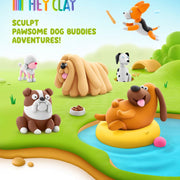 Hey Clay boetseerset Dog Story - 15 potjes - Boetseren Hey Clay - In den Olifant