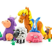 Hey Clay boetseerset Farm Animals - 15 potjes - Boetseren Hey Clay - In den Olifant