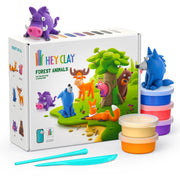 Hey Clay boetseerset Forest Animals - 15 potjes - Boetseren Hey Clay - In den Olifant