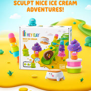 Hey Clay boetseerset Nice Ice Cream - 15 potjes - Boetseren Hey Clay - In den Olifant