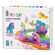 Hey Clay boetseerset Unicorns - 15 potjes - Boetseren Hey Clay - In den Olifant