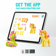 Hey Clay boetseerset Unicorns - 15 potjes - Boetseren Hey Clay - In den Olifant