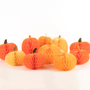 Honeycomb pumpkins - set van 10 - Tafelversiering Meri Meri - In den Olifant