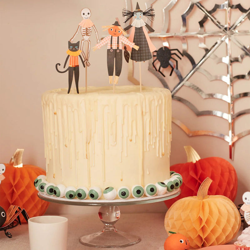 Honeycomb pumpkins - set van 10 - Tafelversiering Meri Meri - In den Olifant