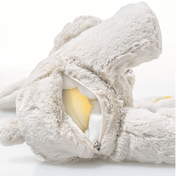 Knuffel Met Nachtlampje - Hoppie Light At Night Rabbit Light Grey - 28 Cm