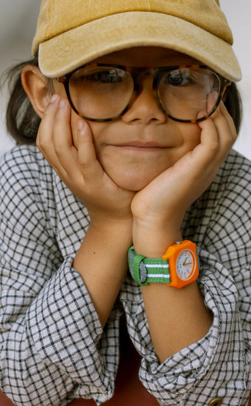 Horloge Circus - Denim & Green - Uurwerken Mini Kyomo - In den Olifant