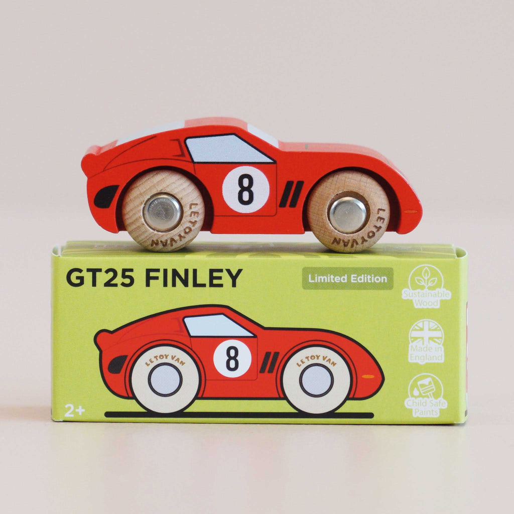 Houten auto Finley - nr. 4 - Auto's en voertuigen Le Toy Van - In den Olifant