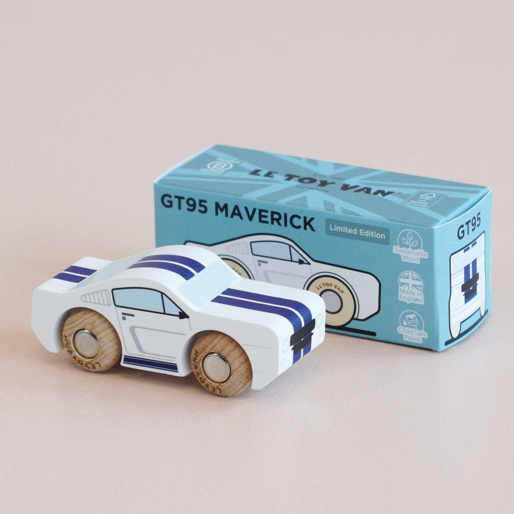 Houten auto Maverick - nr. 17 - Auto's en voertuigen Le Toy Van - In den Olifant