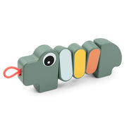 Houten babyspeeltje Twist & Turn Toy Croco Green - Activiteitenspeelgoed Done by Deer - In den Olifant
