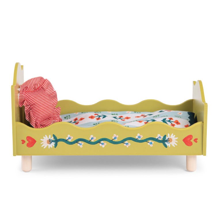 Houten bed - Les Minouchkas - Poppenhuismeubels en accessoires Moulin Roty - In den Olifant