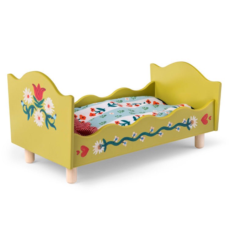 Houten bed - Les Minouchkas - Poppenhuismeubels en accessoires Moulin Roty - In den Olifant