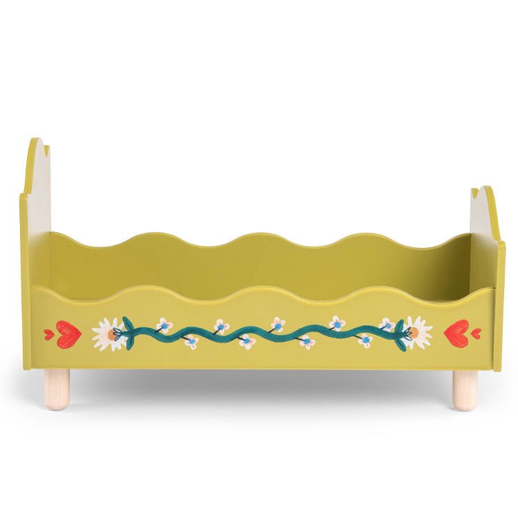 Houten bed - Les Minouchkas - Poppenhuismeubels en accessoires Moulin Roty - In den Olifant