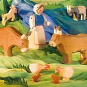 Houten boederijdier - Kip Oker Nek Lang - Boerderijdieren Ostheimer - In den Olifant