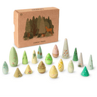 Houten bomen Forest Tree - set van 18 - Open ended speelgoed Grapat - In den Olifant