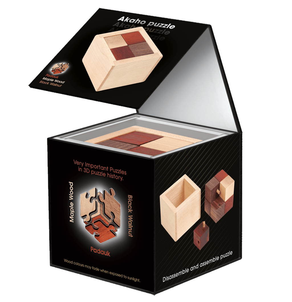 Houten breinbreker 3D VIP Gold Akaho - Breinpuzzels en tangram Eureka - In den Olifant