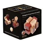 Houten breinbreker 3D VIP Gold Triangular Kongming Lock - Breinpuzzels en tangram Eureka - In den Olifant