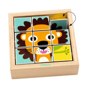 Houten draaipuzzel Dieren - Speciale puzzels Djeco - In den Olifant