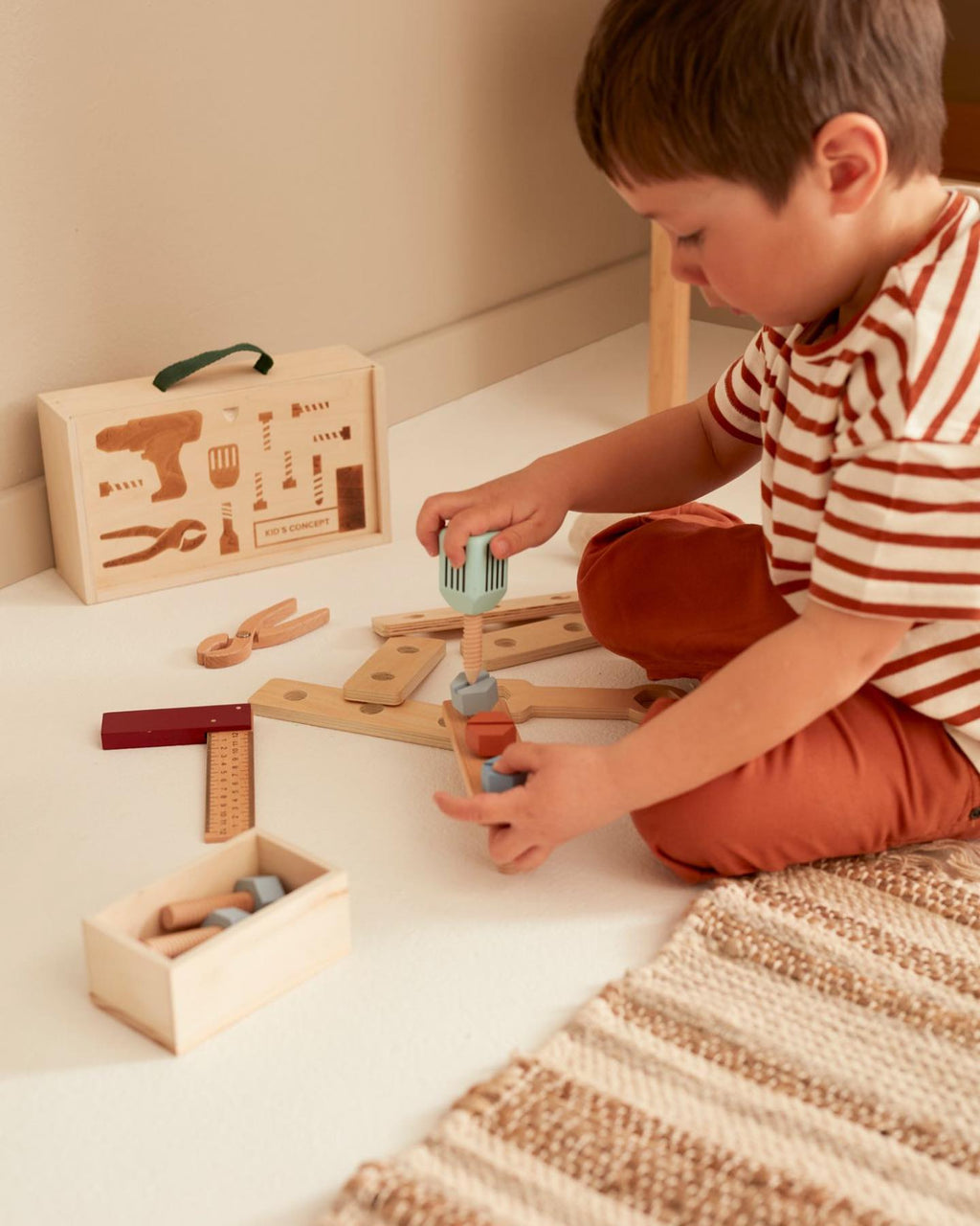 Houten gereedschapskoffer Tool case - Kindergereedschap en werkbanken Kid's Concept - In den Olifant