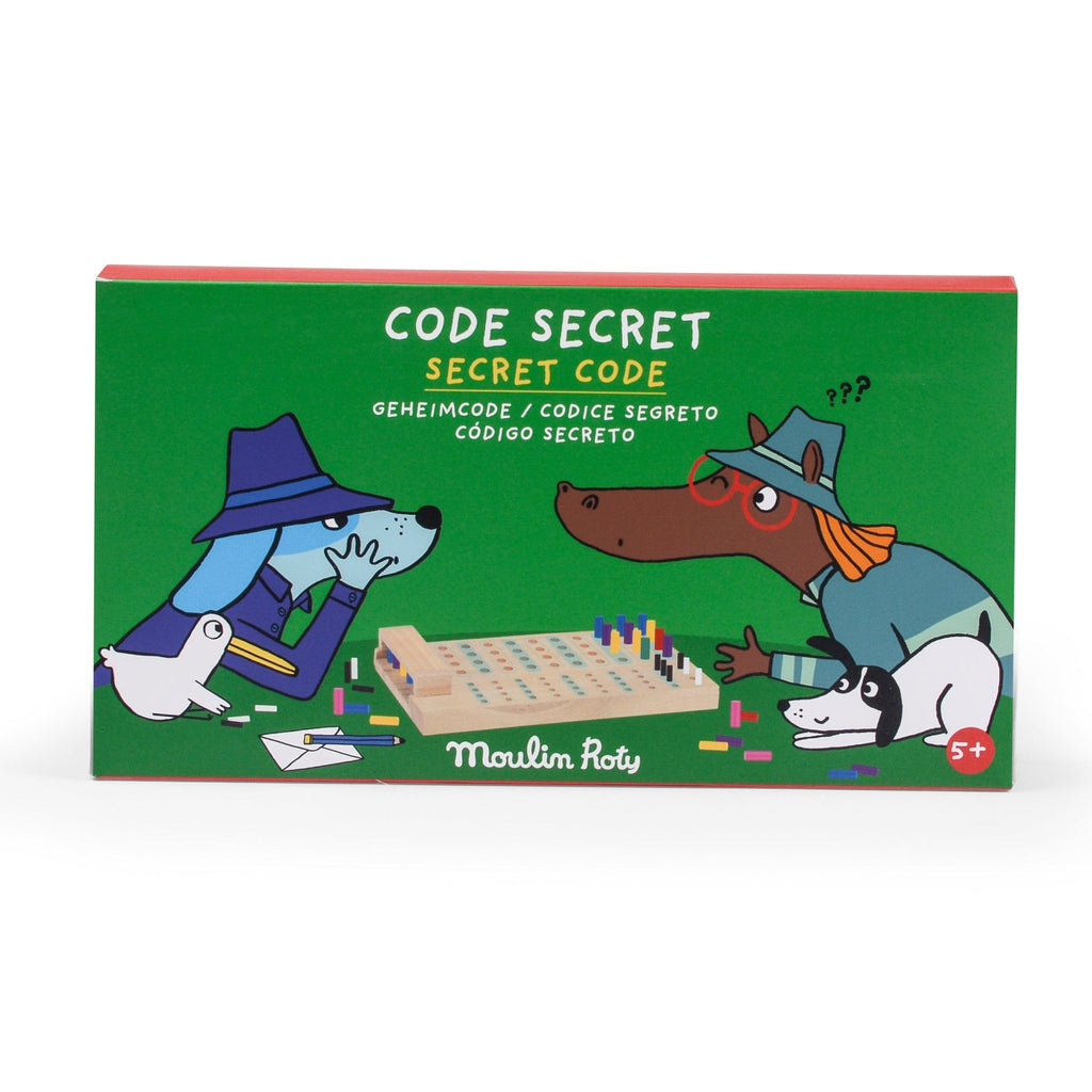 Houten gezelschapsspel Geheime code Les Loufoques - Behendigheidspellen Moulin Roty - In den Olifant
