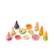 Houten groenten Veggies - set van 12 - Open ended speelgoed Grapat - In den Olifant