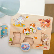 Houten inlegpuzzel Huisdieren - Vormenpuzzels Haba - In den Olifant