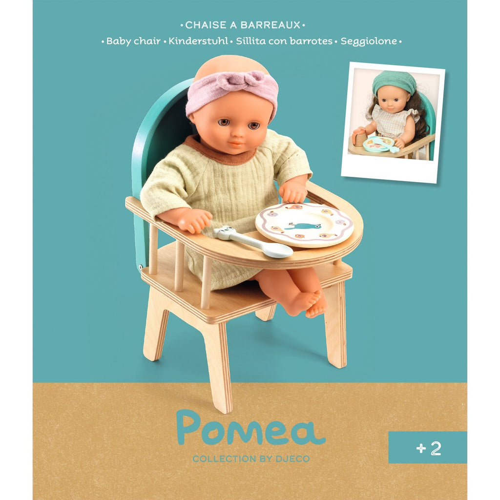 Houten kinderstoel voor poppen - Poppenaccessoires Djeco - In den Olifant