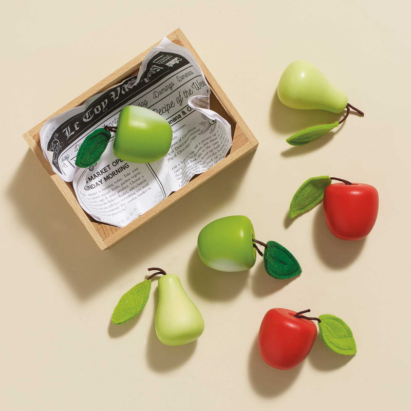 Houten kistje met appels en peren - Speelkeuken en winkeltje Le Toy Van - In den Olifant