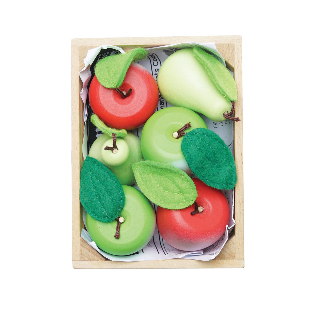Houten kistje met appels en peren - Speelkeuken en winkeltje Le Toy Van - In den Olifant